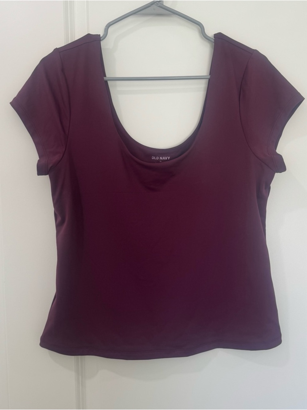 Old Navy Women's Scoop Neck Short Sleeve Top - Plum
